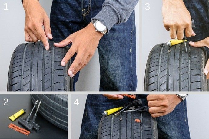 Car tyre store puncture repair